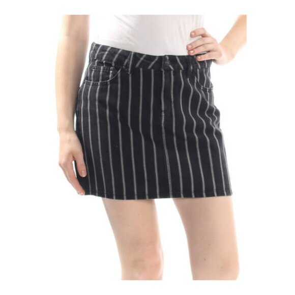 Vanilla Star Womens Pinstripe Mini Skirt Size 11 - Picture 2 of 2